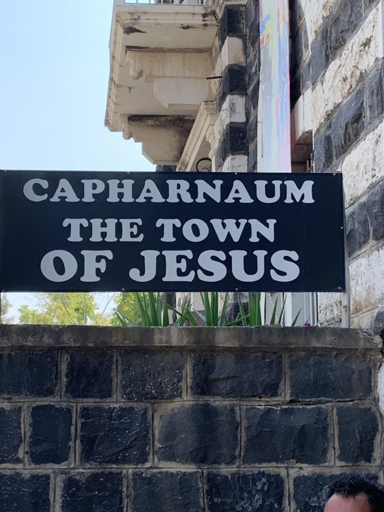 PILGRIMS AT THE CHURCH OF THE LOAVES AND FISHES & CAPARNUM